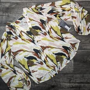 Worthington V Neck Long Sleeve Top Size S